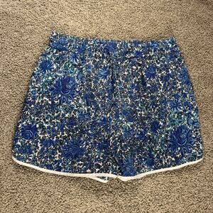 Sandro Anjo Dolphin Blue Printed Paisley Floral Shorts Size 36